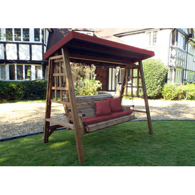 Arianna hardwood hanging porch 2024 swing with stand